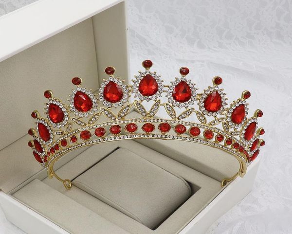 Corona nuziale damigella d'onore damigella d'onore ragazze di fiori diadema di cristallo corona di strass fascia abito da sposa studio diadema stampaggio piatto d'oro3707417