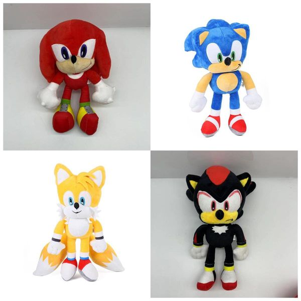 Großhandel 30 cm Ozean Versand Neue Super Sonic Hedgehog Super Sonic Plüsch Puppe Tarsnack Hedgehog Puppe Spielzeug