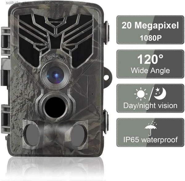 Caccia Trail Cameras 1080P 20MP ad alta definizione caccia ricognizione della fauna selvatica percorso foto selvagge tracking movimento PIR visione notturna HC810A Q240321