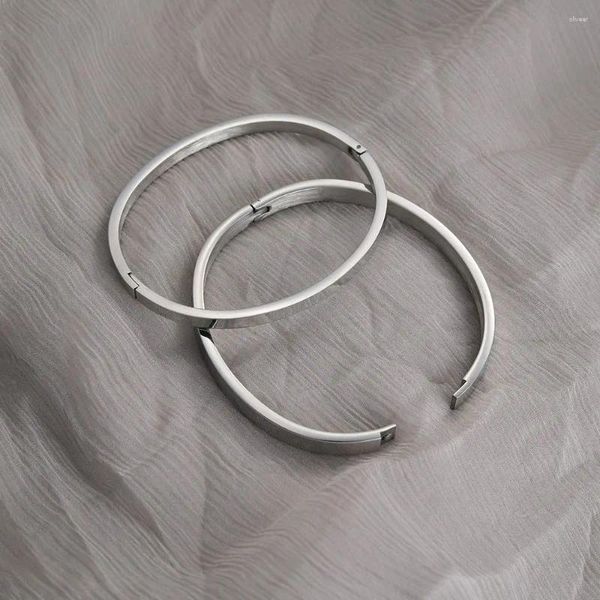 Милый уникальный темпераментный браслет из нержавеющей стали, дизайн меньшинств, женские подарочные браслеты-манжеты, простые браслеты-пульсы для пары