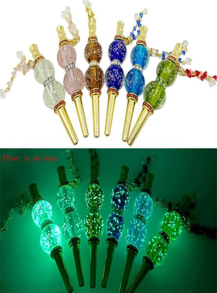 Tutto il metallo punte luminose per narghilè punte per la bocca bocchini per narghilè accessori per narghilè di lusso shisha supporto smussato5568192