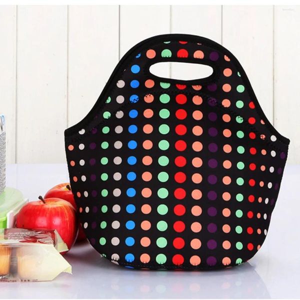 Borse portaoggetti Borsa da pranzo in neoprene Borsa impermeabile isolata per donne Adulti Bambini