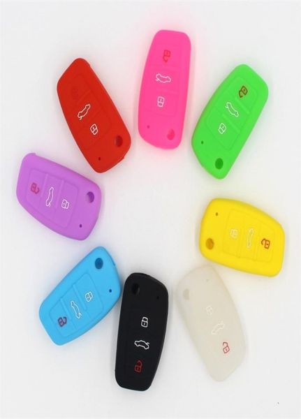 3 Tasten Silikon Auto Remote Key Fob Shell Cover Schlüsseletui für A1 S1 A3 S3 A4 A6 RS6 TT Q3 Q77691919