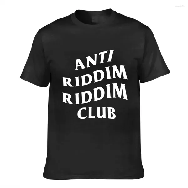 Erkek Tişörtleri Anti Riddim Kulübü Yazdırılmış Yaz Erkek Gömlek Kadın Moda Üstleri Tees Kadın Gündelik Tişörtler