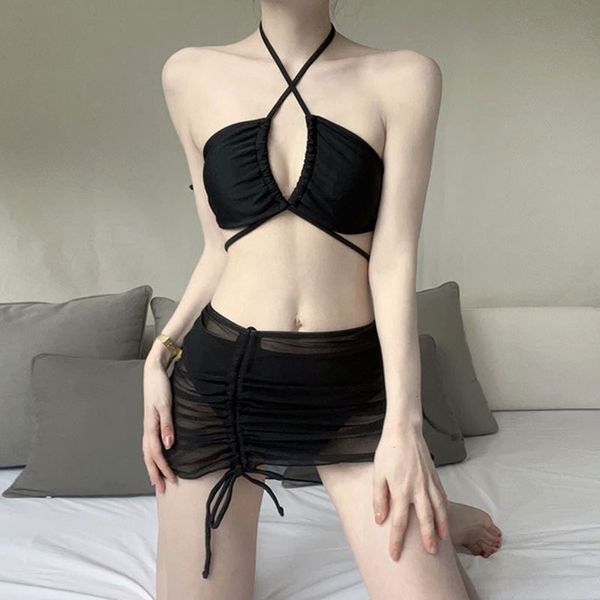 Seksi Bayan Tasarımcılar Bikinis Setleri Yüzme Giyim Plajı Seksi Strappy Sınır Bikini Üç Parçalı Bölünmüş Küçük Göğüsler Tatil Yukarı Karışık Markalar Mayo