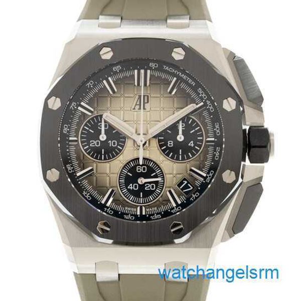 Berühmte Armbanduhr, aufregende AP-Armbanduhr Epic Royal Oak Offshore Series, automatische mechanische Herren-Armbanduhr mit Zeitfunktion, 26420SO.OO.A600CA.0, Hellgrau