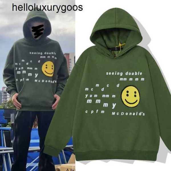 Herren Kapuzenpullover Cpfm Pullover Sweatshirt x Mds 2024 Happy Co Branded Double Eyes Smiley Face Hooded Teenager Couple Sweater