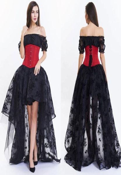 Nuovo abito Burleska con corsetto da sera Steampunk gotico vittoriano vintage S2XL 17019285666