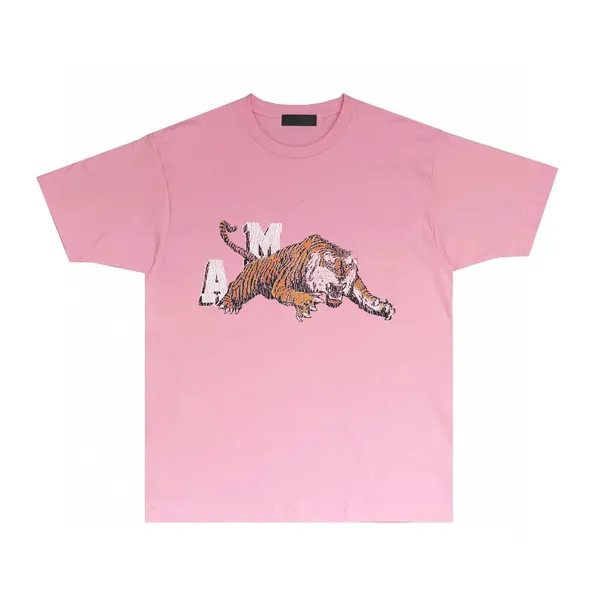T-shirt da uomo girocollo tigre T-shirt con stampa animalier firmata T-shirt estiva casual a maniche corte moda uomo Tee