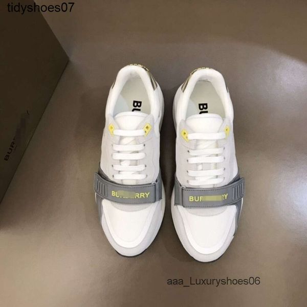 Burberry2 Burburry Burbery Burberrys Вы Rindsleder Canvas Herrenschuhe 2023 Sommer Neue koreanische Version Trend Erhöhen Sie die Low Top Vielseitiger Dad Burburriness I2KP