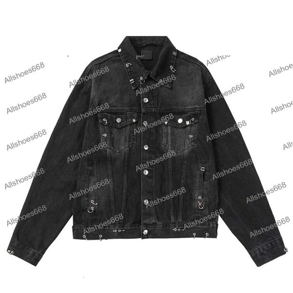 2024 nuovi designer uomo giacca di jeans da donna casual jeans larghi giacche classiche rivetti bottoni lavare capispalla autunno protezione solare cappotto top