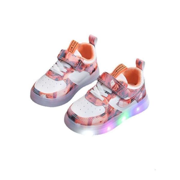 Flash infantil 2024 primavera outono bebê sola macia antiderrapante casual para meninos e meninas 1-6 anos de idade sapatos de placa de luz tendência