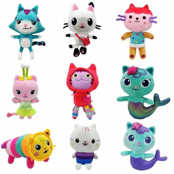 Vendita all'ingrosso Figura Peluche Bambola Gatto Kawaii Cartoon Sirena Jqsis