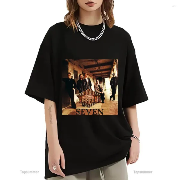 Camiseta masculina sete camisa night ranger tour camiseta mulher punk streetwear oversized tshirt