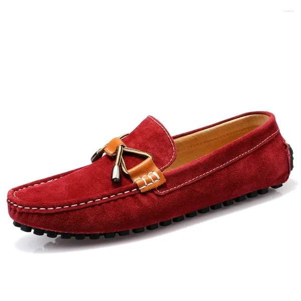 Scarpe casual da uomo moda maschile mocassini morbidi in pelle scamosciata mocassini per il tempo libero slip on uomo guida uomo pigro retrò