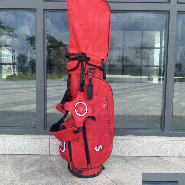 Sacche da golf mazze rosso bianco supporto grande diametro e capacità materiale impermeabile contattaci per visualizzare le immagini con consegna a goccia Sports Otfmu