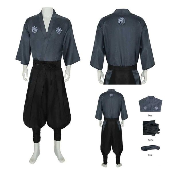 cosplay Fantasias de anime Vamos lá Onisha Netflix role-playing!Conjunto de calças top de linha fantasia masculina feminina novo drama Miyamoto Sashi quimono Halloween está aquiC24321