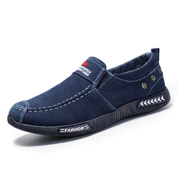 Stivali maschi tela scarpe maschio estate casual jeans sneaker sneaker su mocassini guidando moccasin chaussure homme nero