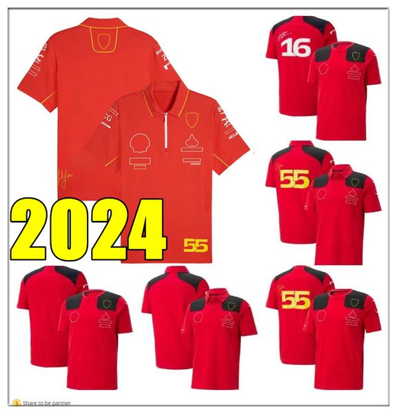 2024 Sainz Leclerc Schumacher Vettel calcio F1 Formula 1 una maglia squadra nazionale di rugby Maglie uomo casa lontano polo uniforme 2023