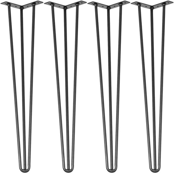 BENTISM Hairpin 30 Zoll, Set mit 4 DIY-Schreibtisch-Tischbeinen, 3 Stangen, robust