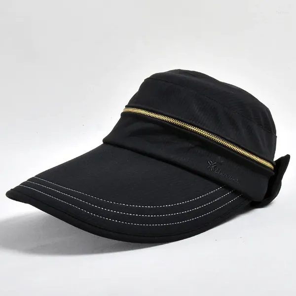 Бейсбольные кепки, женская летняя шляпа, съемная кепка с застежкой-молнией, пустые велосипедные солнцезащитные шляпы с защитой от УФ-лучей, женские складные козырьки с большими полями