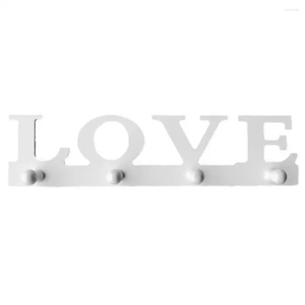 Ganci Gancio per armadio Heavy-Duty Love Pattern Porta in legno Appendiabiti salvaspazio Porta abiti Giacca Asciugamano Cappello Accessori per camerino