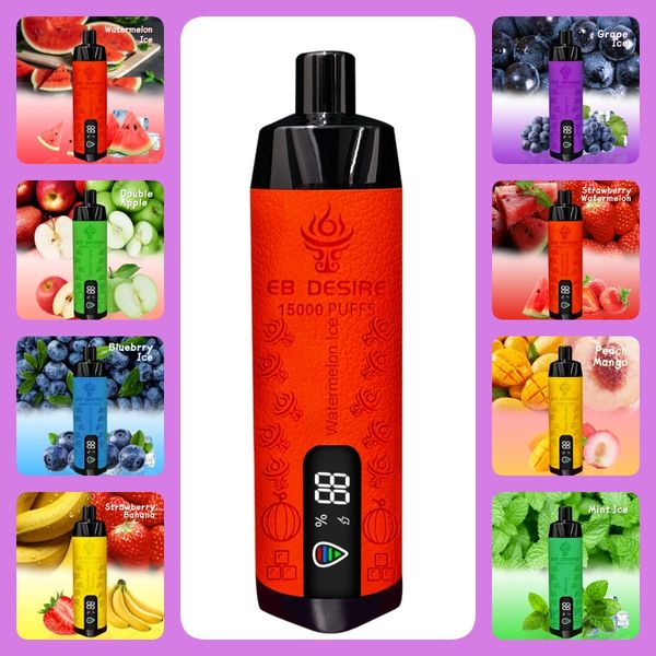 Originale EB DESIRE AL fakher Crown bar shisha 15000 15k puff vape usa e getta BC5000 9000 12000 7K 9k 12k cartuccia pod vaper 550mAh 23ml Batteria Vapes Pods