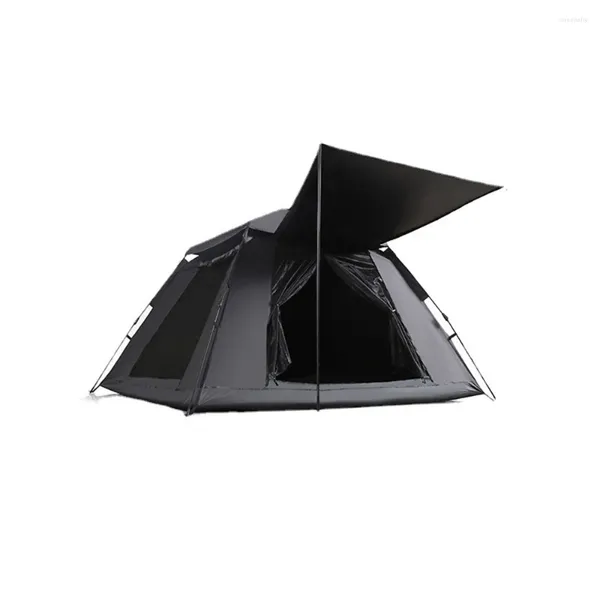 Zelte und Unterstände, doppellagiges Vinyl-Outdoor-Campingzelt, schnell zu öffnen, einfach aufzubauen, mit faltbarem Sonnenschutz, Regen