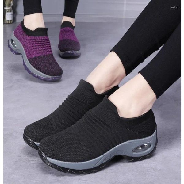 Scarpe Casual Sneakers Donna Nero Ortopedico per la Moda Sneaker da Donna Comoda in Mesh Traspirante di Grandi Dimensioni