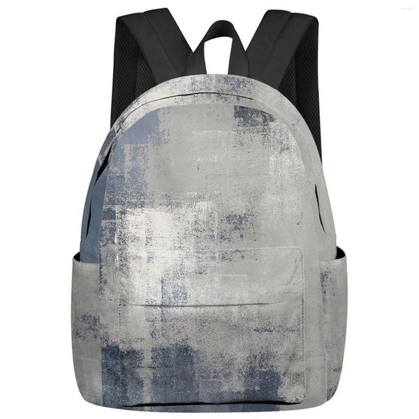 Zaino geometrico astratto pittura a olio texture borse da scuola per studenti laptop personalizzato per uomo donna donna viaggio Mochila