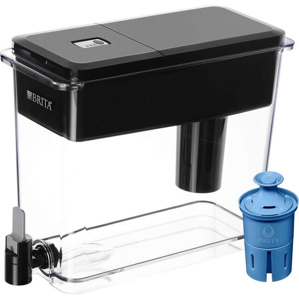 Brita Ekstra Büyük Ultramax 27 fincan Siyah Filtrelenmiş Su Dispenser 1 Elit Filtre