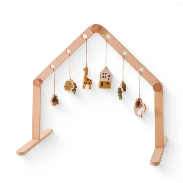 Tapetes bebê jogar ginásio quadro decoração sala montessori brinquedo desenvolvimento precoce móvel madeira rack de madeira para bebês bebês