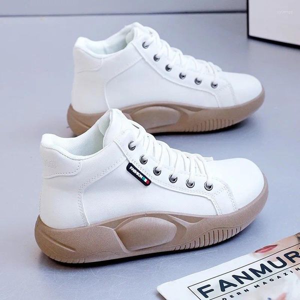 Casual Schuhe Comemore High Top Sneakers Plattform Frauen Ankle Boot Flache Mode frauen Vulkanisieren Baumwolle Schwarz Mujer Zapatos