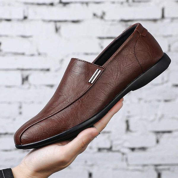 Handgefertigte 794-Schuhe für Herren, lässige Mode, Sommer-Männer-Loafer aus echtem Leder, bequeme, atmungsaktive Slip-on-Boot-Fahrschuhe, flach