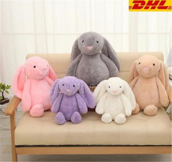 DHL Easter Bunny 12 pollici 30 cm Peluche Riempito Giocattolo Creativo Bambola Morbido Lungo Orecchio Coniglio Animale Bambini Bambino San Valentino Regalo di compleanno FY73252616