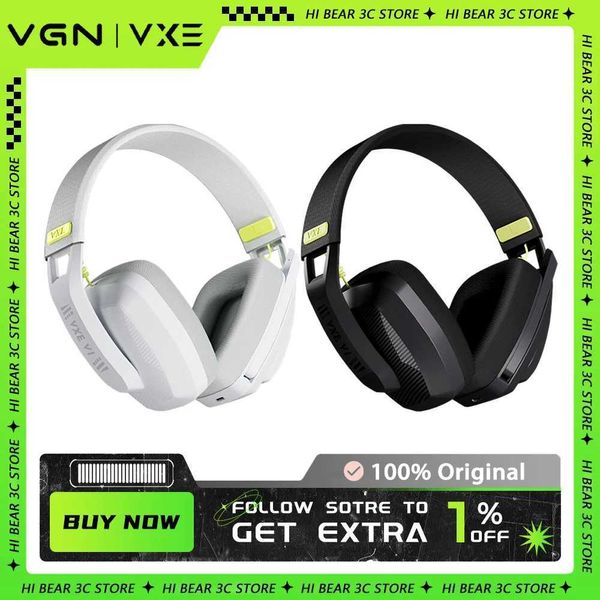 Handy-Kopfhörer VGN VXE Alarm V1 kabellose Kopfhörer Dual-Modus Bluetooth 5.3 2,4 G F Gaming-Kopfhörer niedrige Latenz 200 g leichtes PC-Gaming-Gerät Q240321