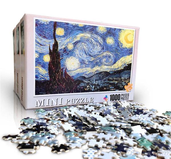 Mini puzzle con stili multipli 1000 pezzi in legno Assemblaggio giocattoli per adulti bambini giochi educativi4515926