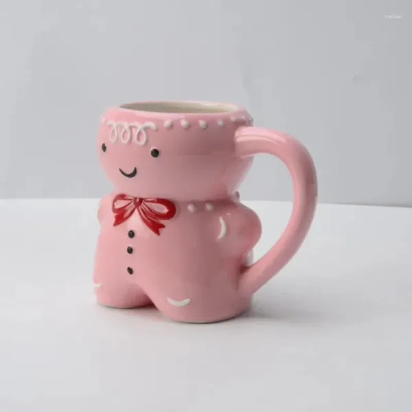 Tazze Omino Di Pan Di Zenzero Impugnatura In Ceramica Tazza Di Caffè Carina Acqua Potabile E Decorazione Di Bevande Cucina Regalo Del Desktop