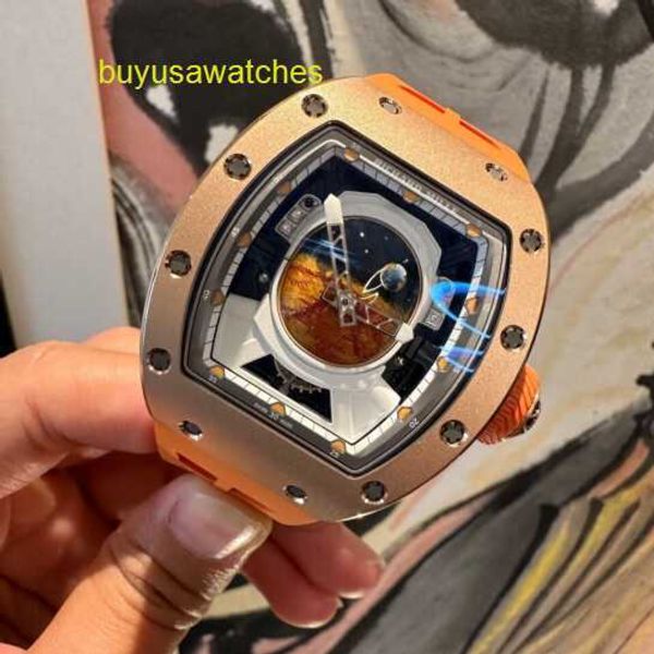 Orologio da polso sportivo con diamanti Orologio da polso RM Serie da uomo Rm52-05 Orologio da uomo Orologio meccanico automatico Orologio svizzero di fama mondiale in edizione limitata Doppio