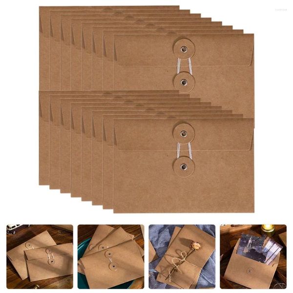 Confezione regalo 20 pezzi Buste Kraft Buste per inviti Cancelleria Carte per documenti Borsa per riporre carta Piccolo matrimonio