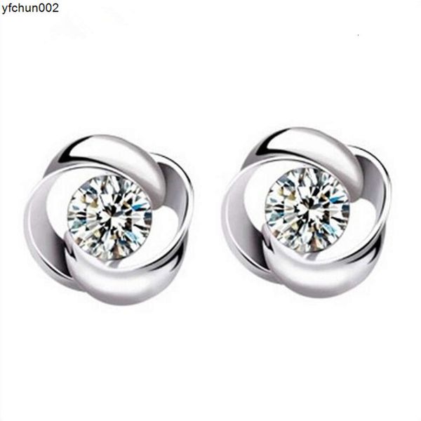 Orecchini con diamanti intarsiati Zhenrong in argento 925 Rotary Love High Grade Womens Gioielli placcati più venduti 28e0