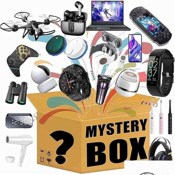 Tragbare Lautsprecher Tragbare Lautsprecher Lucky Mystery Box Elektronik Zufallsboxen Geburtstagsüberraschungsgeschenke für Werbung wie Drohnen Smart W Dhui7