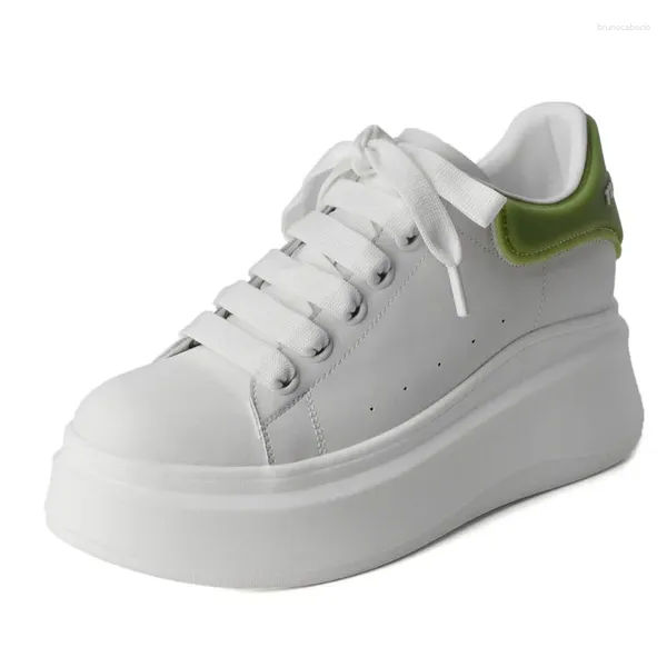 Scarpe casual ENMAYER Sneakers con plateau alla moda Scarpe da donna comfort in vera pelle Primavera Estate