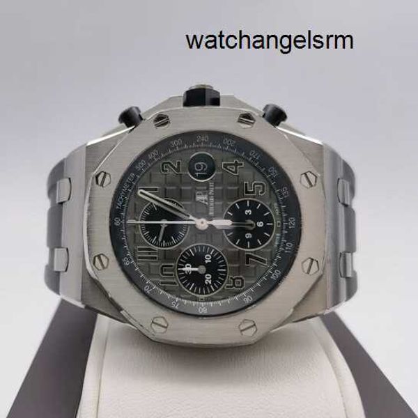 Designer AP Relógio de pulso Royal Oak Offshore Series Mens Watch 42mm de diâmetro Precisão Aço 18k Rose Gold Mens Casual Watch 26470IO.OO.A006CA.01 Titanium Mechincal