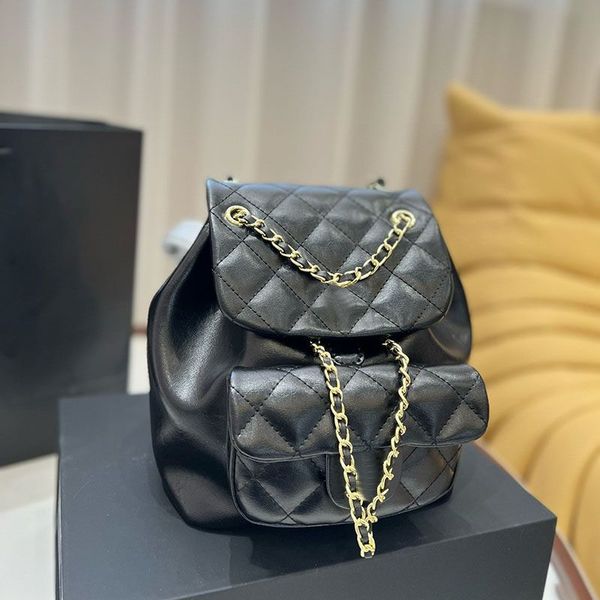 CC Borse Zaino di marca di lusso Stile e mini borsa da donna semplice Borsa a tracolla classica in pelle con reticolo di diamanti Borse vintage Valigie Ipobt