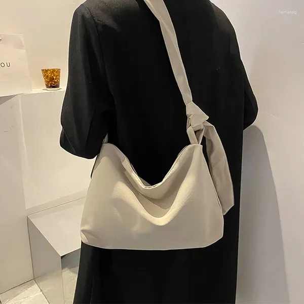 Sacos de ombro crossbody para as mulheres 2024 designer bolsa náilon shopper saco meninas corrente removível alça ajustável mensageiro