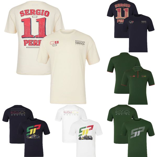 2024 Новая футболка для фанатов гонщиков F1 Formula 1 Racing, винтажная футболка, мужская рубашка поло, летняя футболка с круглым вырезом, футболка большого размера, Джерси на заказ