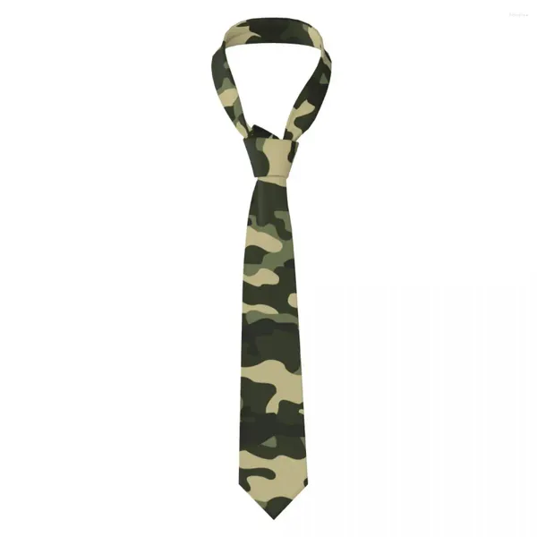 Gravatas borboleta verde camuflagem militar camo gravata de seda poliéster 8 cm pescoço estreito acessórios masculinos cravat casamento escritório