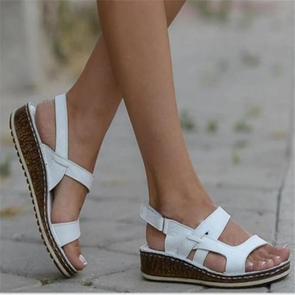 Sandalen Neue Frauen Sandalen Low Heel Wedge Casual Plattform Mode Fischmund Offene Toeschuhe Sandalias Mujer Comodas