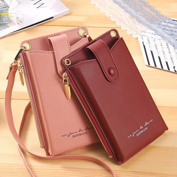 Umhängetaschen Mode PU Leder Brieftasche Damen Mobiltelefon Messenger Bag Multi-Card-Handtaschenkarte Großhandel